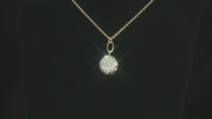 White Crystal Gold Tone Double Strand Necklace Video Thumbnail